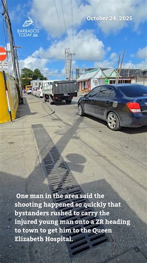 According to workers in the busy commercial area, the incident came as a shock, occurring just before midday. One man in the area said the shooting happened so quickly that bystanders rushed to carry the injured young man onto a ZR heading to town to get him to the Queen Elizabeth Hospital. (LG) | Barbados Today