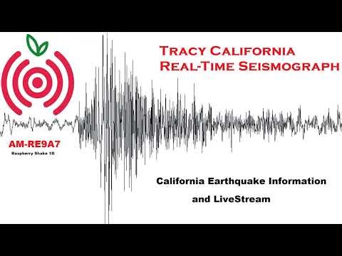 Live Real-Time California Seismograph and earthquake information from Tracy, CA