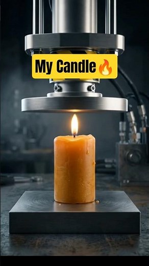 Hydraulic Press vs Burning Candle 🕯️ | Flame Gets Crushed!