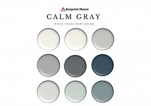Benjamin Moore Calm Gray Color Palette: Whole House Paint Scheme (digital Download) - Etsy