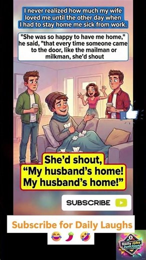 He thought she was happy to see him! 💀🤣 #funny# dadjokes #shorts #relatable