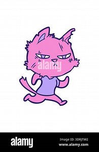 bob and pause animation of tough cartoon cat running Stock Video Footage - Alamy