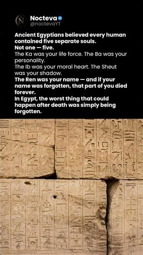 📛 Ancient Egyptians Believed You Had Five Separate Souls — And Your Name Was One of Them