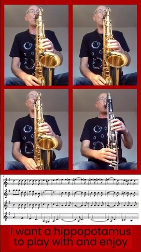 I want a hippopotamus for Christmas! For saxes and bass clarinet