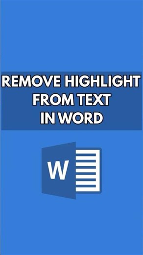 How to remove highlight from text in #word