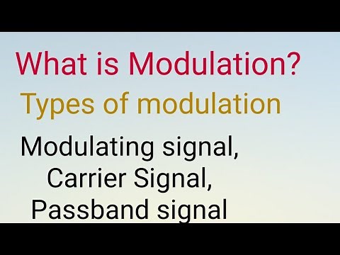Modulation | Types of modulation | Modulating signal in communication system