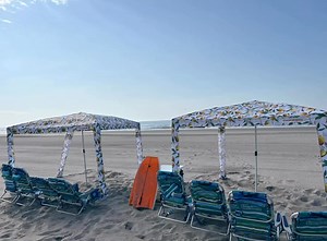 This is what “perfect beach day” looks like. Chairs? Set. Umbrellas? Up. Coolers? Packed. Games? Ready. You just show up and enjoy the view perfectbeachdaynj handle the rest. 🏖️ LBI, this is how you do it right. | LBI Source