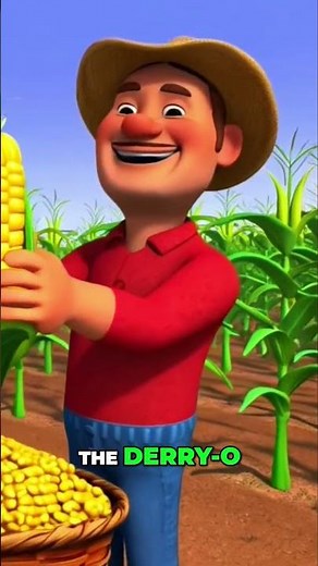 Cartoon Farmer's Corn Harvest! Watch Him Feed the Pigs!