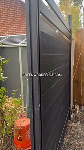 Trellis design in Charcoal. 🤌🏼 #greenwoodfence #hgtvhome #dreamhomes #luxurybackyard #luxuryhomes #backyardfences #fences #composite #compositefence | Greenwood Fence