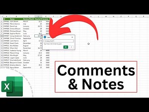 How to Use the Comments and Notes Features in Excel!