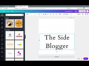 How to Create a Wordmark Logo with Canva | The Side Blogger