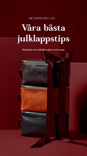 Den perfekta julklappen? Satsa på något klassiskt, stilrent och som håller länge. Utforska våra bästa julklappstips på Saddler.se | Saddler