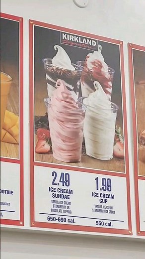NEW STRAWBERRY Ice Cream at Costco Food Court #shorts