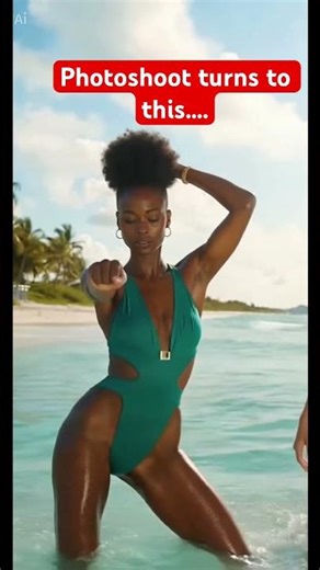 Beach Photoshoot…Models Decide To Have Some Fun