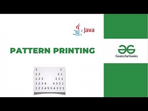 Solving Pattern Printing Problem on GeeksForGeeks using Java | Logic & Code Explained Step-by-Step