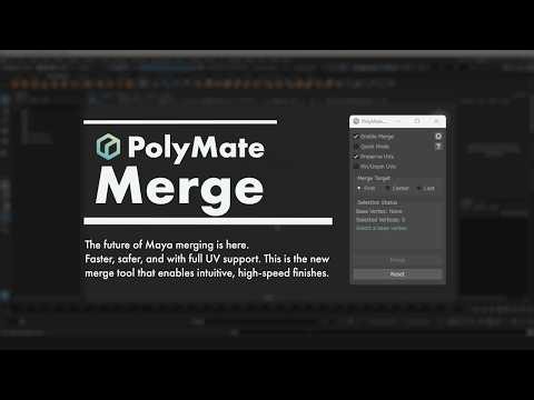 Quick Mode + UV-Stable + Preflight — PolyMate | Merge for Maya