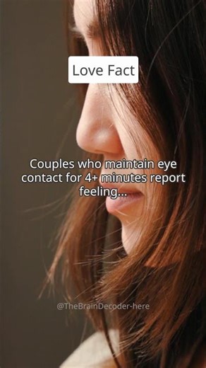 4 Minutes of Eye Contact = Love