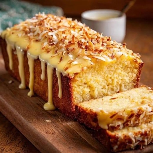 Toasted Coconut Loaf Cake with Vanilla Glaze Golden Toasted Coconut Loaf with Sweet Vanilla Drizzle Ingredients: For the Loaf: 1 1/2 cups all-purpose flour 1 teaspoon baking powder 1/2 teaspoon baking soda 1/4 teaspoon salt 1/2 cup unsalted butter, softened 3/4 cup granulated sugar 2 large eggs 1 teaspoon vanilla extract 1/2 cup coconut milk (or whole milk) 1/2 cup shredded sweetened coconut, toasted For the Vanilla Glaze: 1 cup powdered sugar 2–3 tablespoons milk 1 teaspoon vanilla extract 2 ta