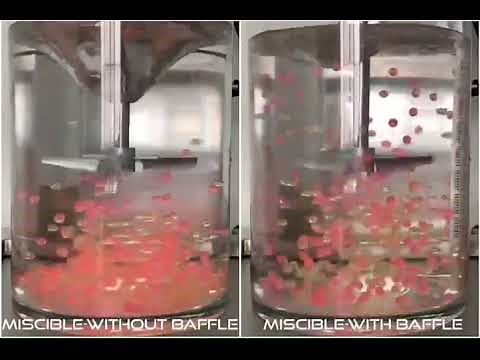 Mixing with Baffle and without Baffle