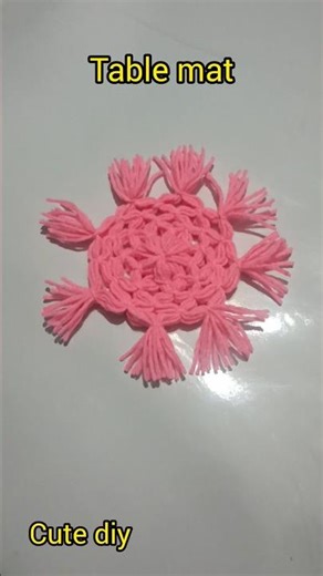 handmade yarn table mat #diy#short#shortvideo #craft#art