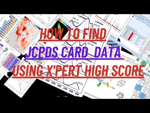 How to find JCPDS card data using X'Pert High Score software