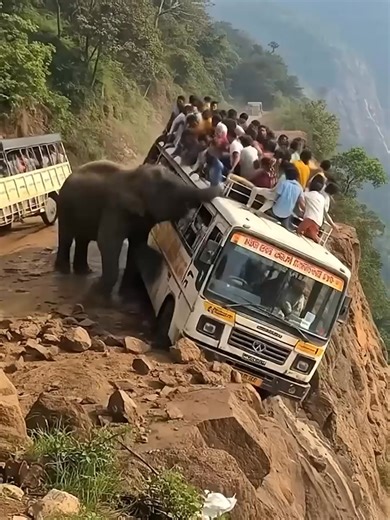 1.7K views | An unexpected elephant appeared near the bus — and what happened 15 seconds later, no one saw coming… Watch his incredible story – link in comments! | NextHit | Facebook