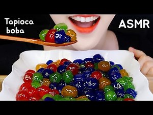 *STICKY* HOMEMADE BOBA ASMR TAPIOCA BOBA ASMR TAPIOCA PEARL ASMR (It's not Gushers candy lol)