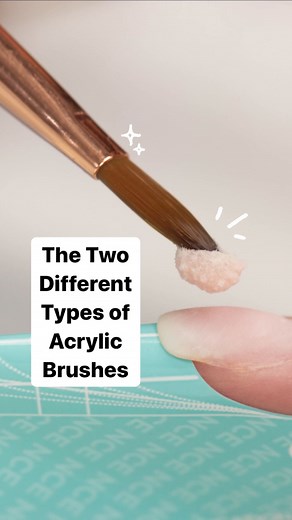 There are 2 different kinds of Acrylic Brushes: Synthetic and Natural 🖌 Synthetic haired brushes are much less absorbent, which makes working with monomer to create beads easier for beginners. I recommend moving up to a natural haired Acrylic brush when you’re comfortable with your liquid to powder bead ratio 👌🏼 Shop these premium Acrylic brushes at nailcareer.com 🪄 Watch full in depth nail tutorials on YouTube: nailcareereducation 🎓 #nailcareereducation #nails #nailtech #nailtechnician #na
