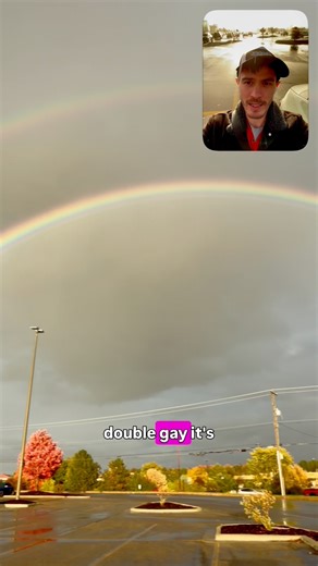 Mother Nature really said, ‘let’s make it extra gay for Nicholas’ birthday.’ Honestly? She understood the brief 🌈💅 What’s the best birthday sign you’ve ever gotten from the universe? #DoubleRainbow #BirthdayMagic #QueerJoy #NatureVibes #LGBTQLove | Nicholas Ryan