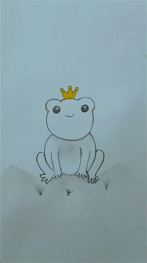 Frog drawing easy tutorial 🐸#art #drawing