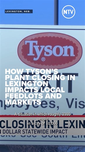 Change is rippling through central Nebraska as local feeder lots search for new markets following Tyson Foods’ decision to shut down a major Lexington plant. Read more: https://bit.ly/4jhX8vP | NTV News