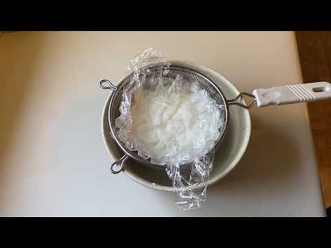 How to strain yogurt with a coffee filter to make Greek yogurt