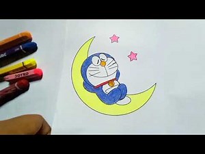 Doraemon coloring part 4 | easy Doraemon drawing and painting | learn colors for children