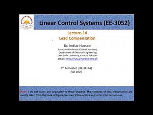 Lecture 14 Lead Compensation