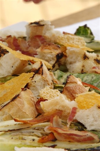 Crispy parmesan cheese chips made in a pan