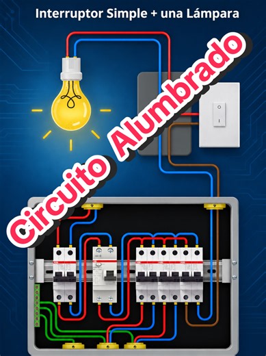Instalación Eléctrica domiciliaria _ Diagrama pictórico de instalación eléctrica de interruptor simple con una lámpara _ Circuito alumbrado / Ingeniería Eléctrica ⚡👷😎 #ingenieriaelectrica #electricista #electricity #electrician #instalacioneselectricas