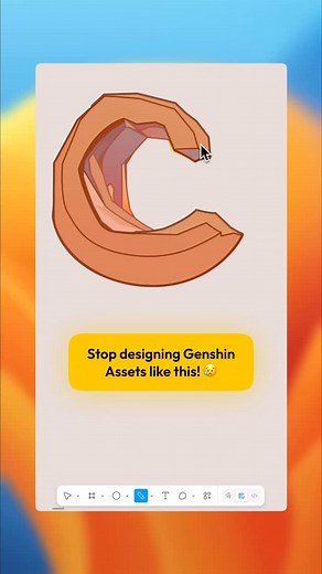 🍊How to design a Genshin illustration in Figma 😎 #uxui #uidesign #ui #figma | Howard UXUI design