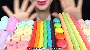 【Jane】糖果马卡龙吃播超解压~