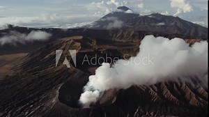 Mount Bromo, is an active volcano and part of the Tengger massif, in East Java, Indonesia. Most visited tourist attractions. High quality 4k footage