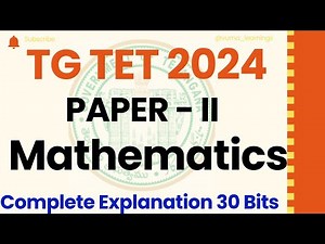TS TET Previous year question paper with Answers 2024 | Paper 2 Maths