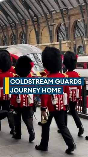 Rise and Shine!💂 The Coldstream Guards in full ceremonial dress of scarlet tunics and bearskin caps are making a remarkable return rail journey from London to parade through their birthplace in Berwick-upon-Tweed. This is to mark the 375th Anniversary of their formation🥳 🤩 #ColdstreamGuards #Rail #Journey #London #Anniversary #BritishArmy #Music #BFBSForcesNews #News #MilitaryNews #militaryhistory #ForcesNews | Forces News