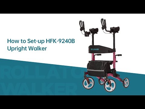 How to Set up Elenker HFK-9240B Upright Rollator Walker with Seat
