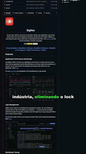 SigNoz: observabilidade completa em open source #Shorts