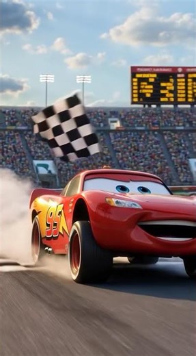 Linghting McQueen || Win the piston cup race || #automobile #lightningmcquee #bluey #pixar #mcqueen