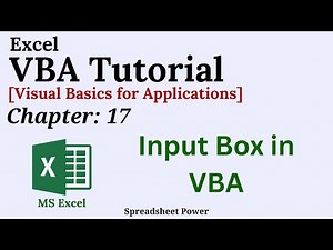 Excel VBA Chapter 17 | Input Box in VBA