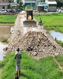 95K views · 1K reactions | Mastering Road Construction with Small 5Ton Dump Truck And Dozer Komatsu DR51PX. | Dozer Tv | Facebook