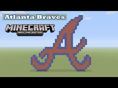 Minecraft: Pixel Art Tutorial and Showcase: Atlanta Braves Logo (MLB)