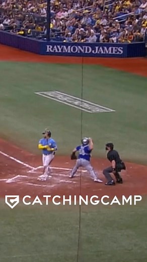 Quick feet is just one of the things we need to pull off a play like this… Catchers, notice how there is absolutely zero time between when @alexkirk5 starts the negative step with his right foot, and the stride towards first base with his left. The exchange is happening at the same time as well. So, when the right foot plants behind him, he has already started creating separation between the upper and lower halves of his body. This is proper sequencing at its finest! How can you do this? Simple…