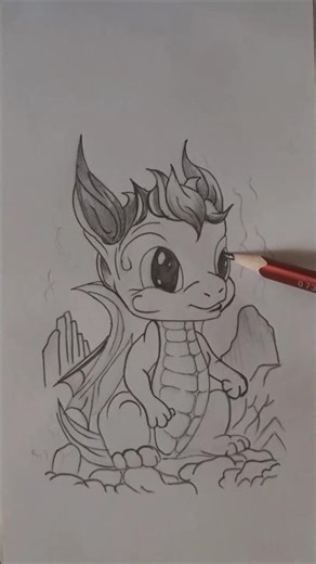 let's draw a dragon 🐲✏️✨#sketchingdrawing #sketch #art #artdrawing #dragonsketch
