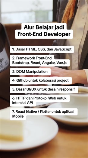 Kamu mau jadi Front End Developer? Ini dia road map / alur belajarnya biar makin sat set. Kalau hostingnya tetep pilih IDwebhost ya! #coding #pemrogramanweb #frontenddeveloper #bikinwebsite #tipswebsite #fyp #belajarwebsite